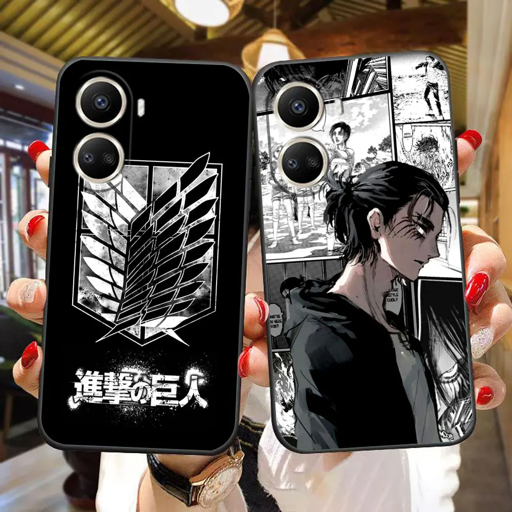 أنيمي A-الهجوم على T-Titan إرين جراب هاتف لهواوي نوفا 3I 7I 8I 9 P30 الشرف 400 20 90 X6B X7A X7B X7D X9D X8B X9 X9B X9A