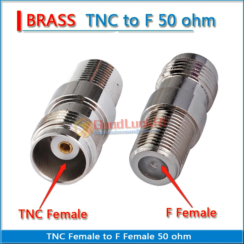 

1X Pcs TNC Female to F TV Female Plug 50 ohm Brass Straight TNC - F RF Adapters Coaxial Connector