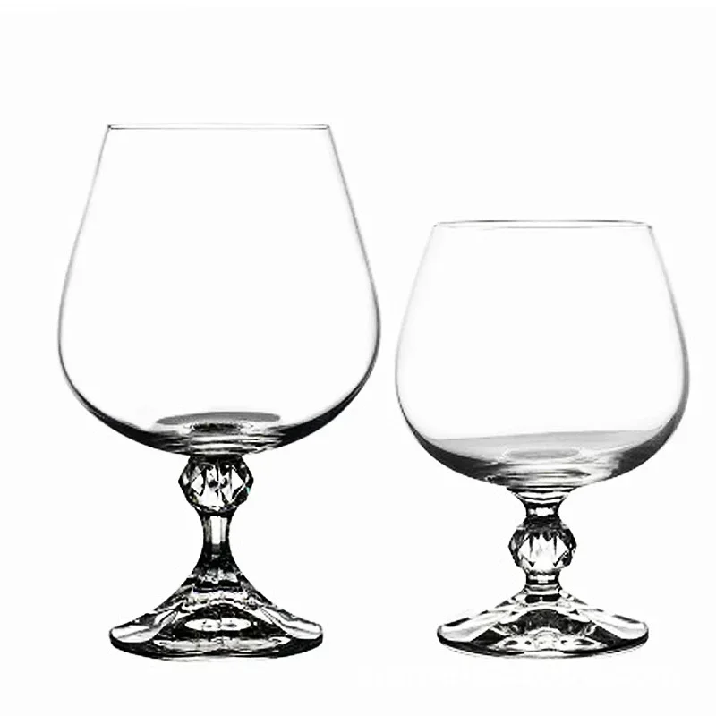 1-6PCS Whiskey Cup Transparent Lead Free Crystal Glass Whiskey Cup Set Glass Spirits Wine Glasses Scotch Drinking Glasses
