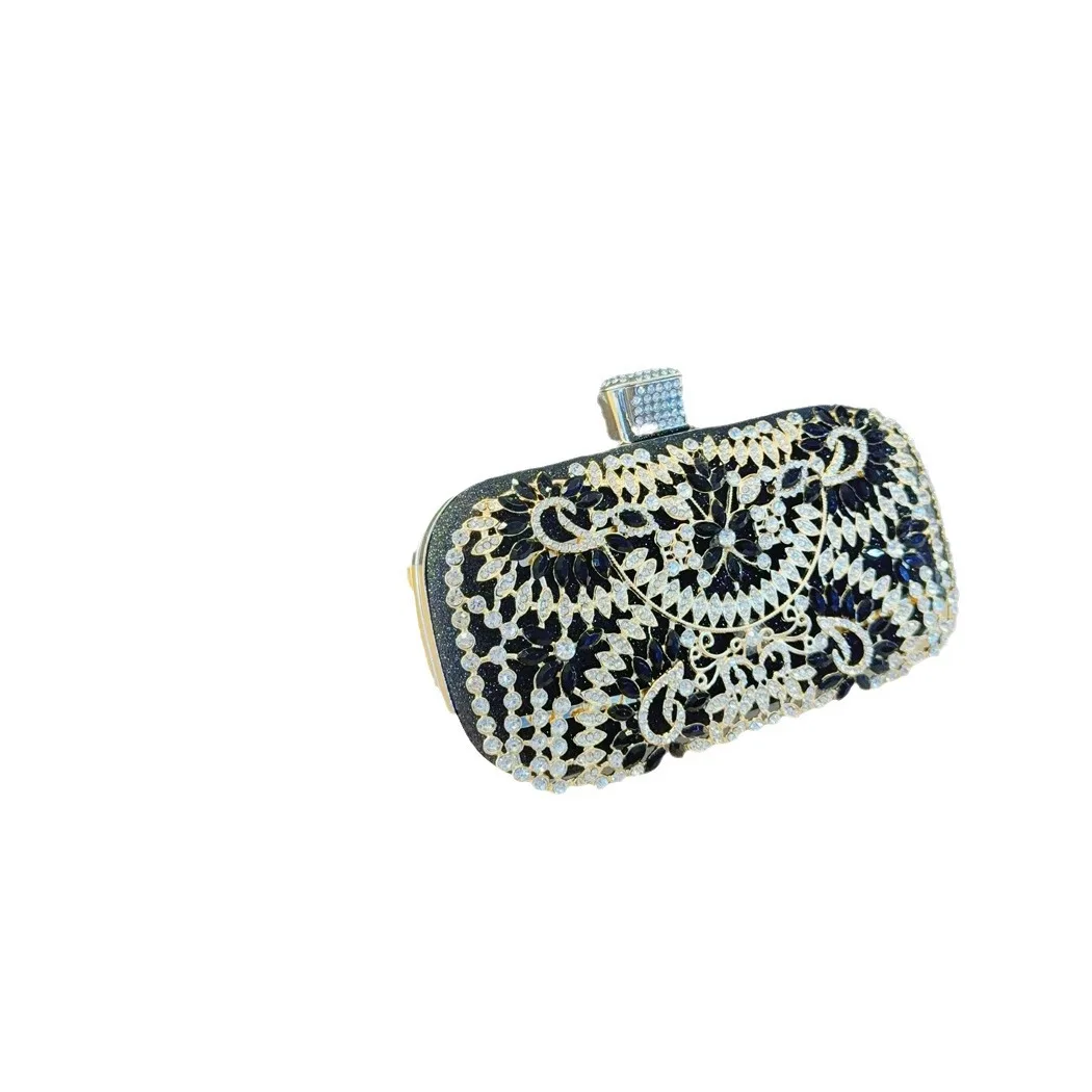 

Dinner Niche Design Small Hand Bag Crossbody Evening Rhinestone Hand Shoulder Women's Bag Affordable Glitter Quilted Crossbody