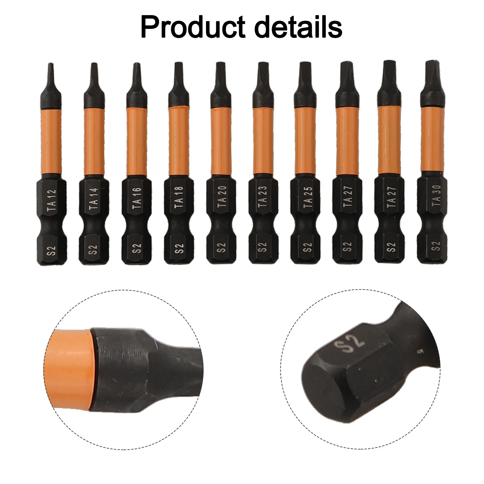 10 ชิ้นสามเหลี่ยมชุดหัว 1/4 นิ้ว Hexagon Shank ไขควง Bit Quick Change Magnetic Driver Bits Anti Slip เครื่องมือ