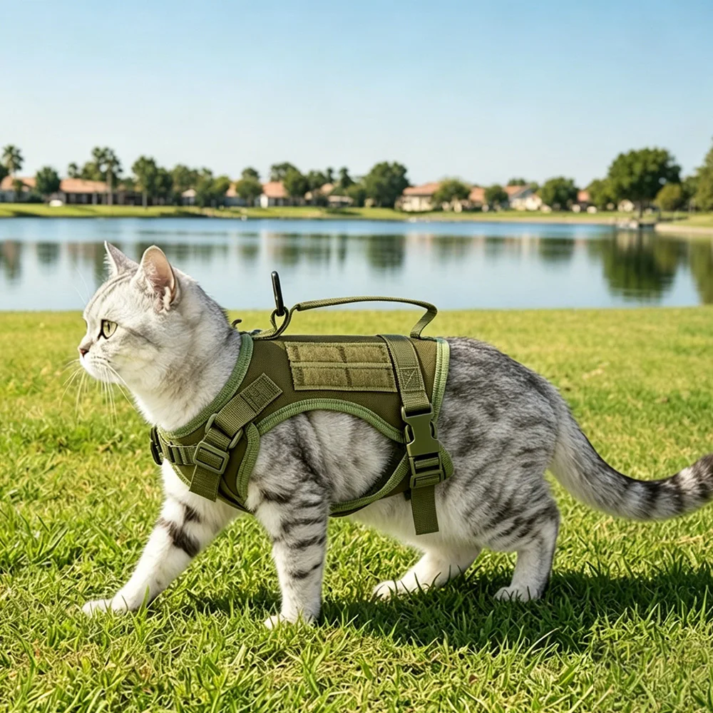 Arnés táctico para gatos – Ajustable, seguro y resistente - imagen 2