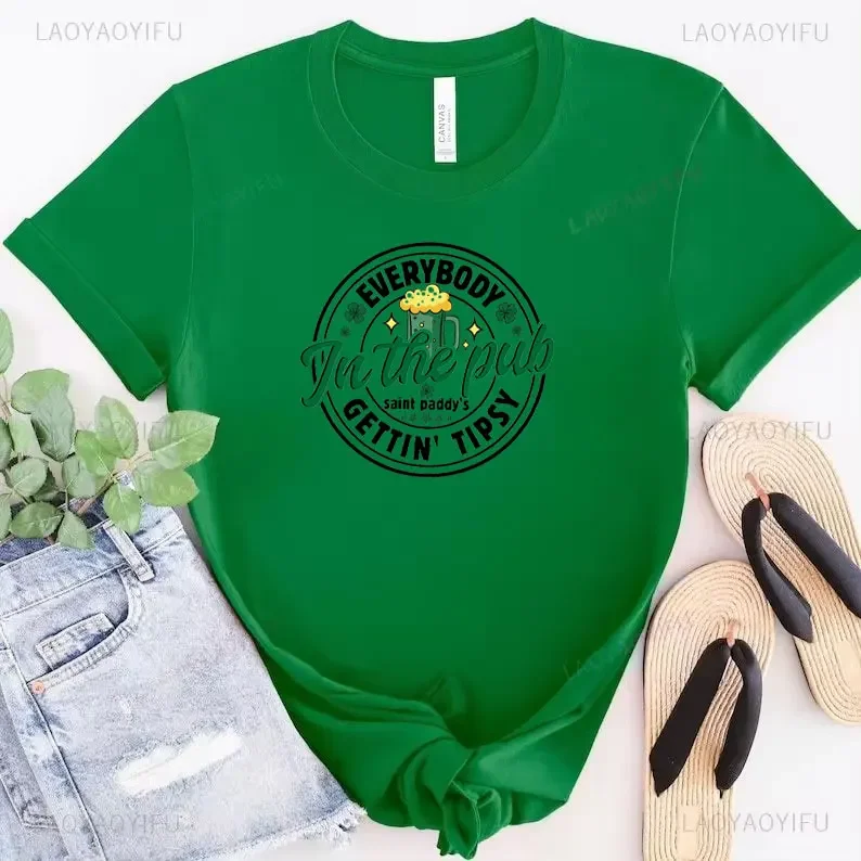 Vintage Paddy\'s Irish Pub Printed T-shirt It\'s Always Sunny in Philadelphia Cotton TShirt St Patrick\'s Day IASIP Man Woman Shirt