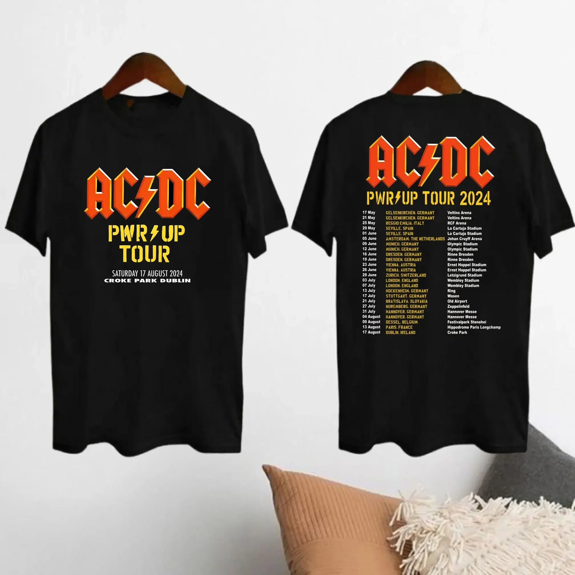 2024 AC-DC band 51 Jahre seltenes Vintage-T-Shirt, das kurz davor ist, lässige Texte zu rocken