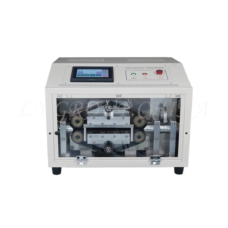 LY-335 Automatic Belt-Drive 4 Wheels Wire Tube Sleeving Pipe Cutting Machine Max Cut Diameter 3-35MM 220V 110V