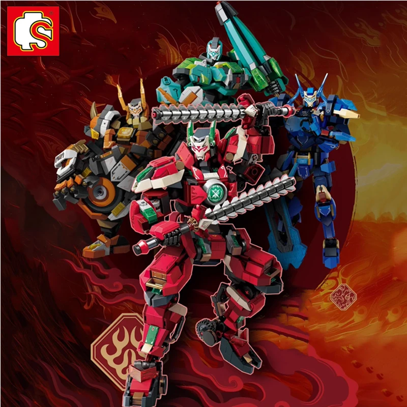 SEMBO Black Myth Building Blocks Four great Heavenly Kings assembled model educational children's toy mecha birthday gift