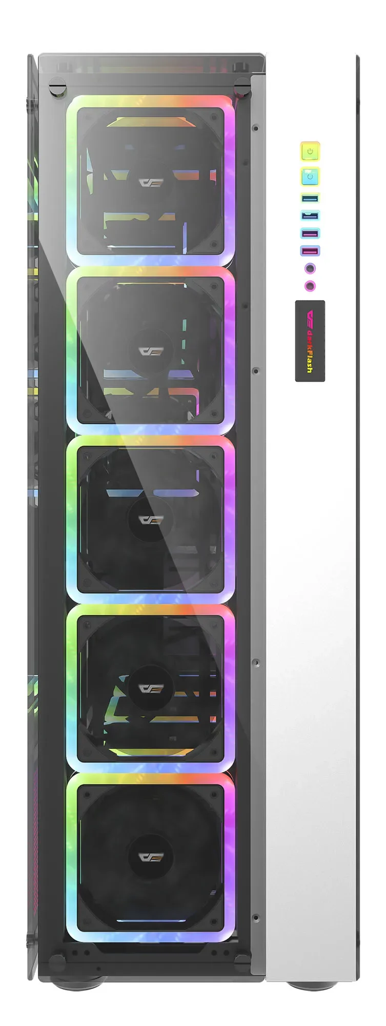 حافظة كمبيوتر ألعاب الكمبيوتر الزجاجية Darkflash Big ATX Home Office Business Gaming Mid Tower تدعم 120 تبريد المياه وOEM #3