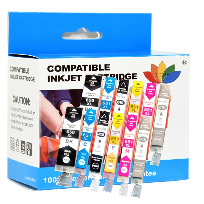 PGI 650 CLI 651 XL Ink Cartridge for Canon Pixma MG6360 MG6460 MG7160 IP7260 iX6860 iP8760 MX726 MX926 Printer PGI650 CLI651