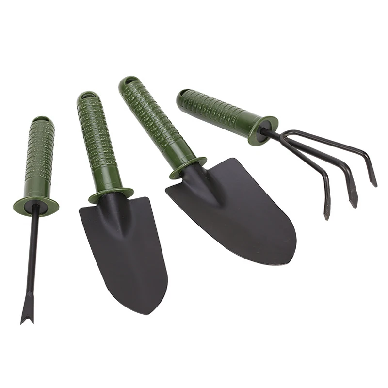 

4Pcs/set Multifunctional Garden Tool Kit Shovel Rake Transplanter Combo For Grass Flower Planting Soil Digging Weeding Tools