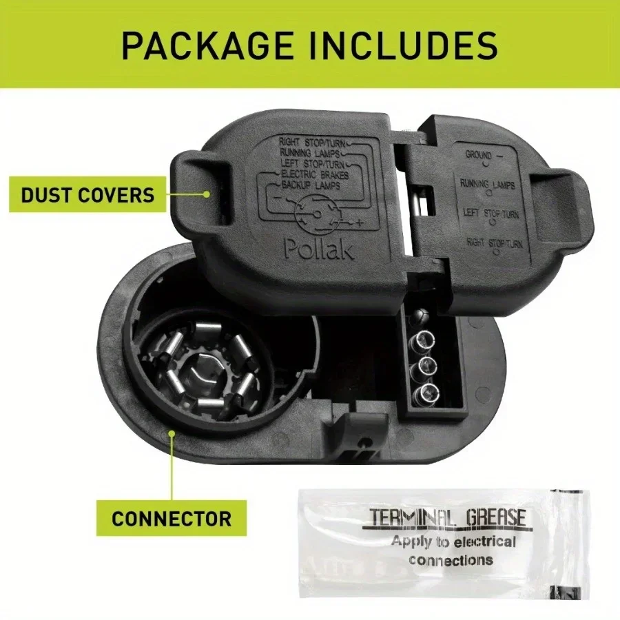 أداة توصيل متعددة المقطورات، 7 شفرات و4 موصلات مسطحة، 1 من كل منها، متينة