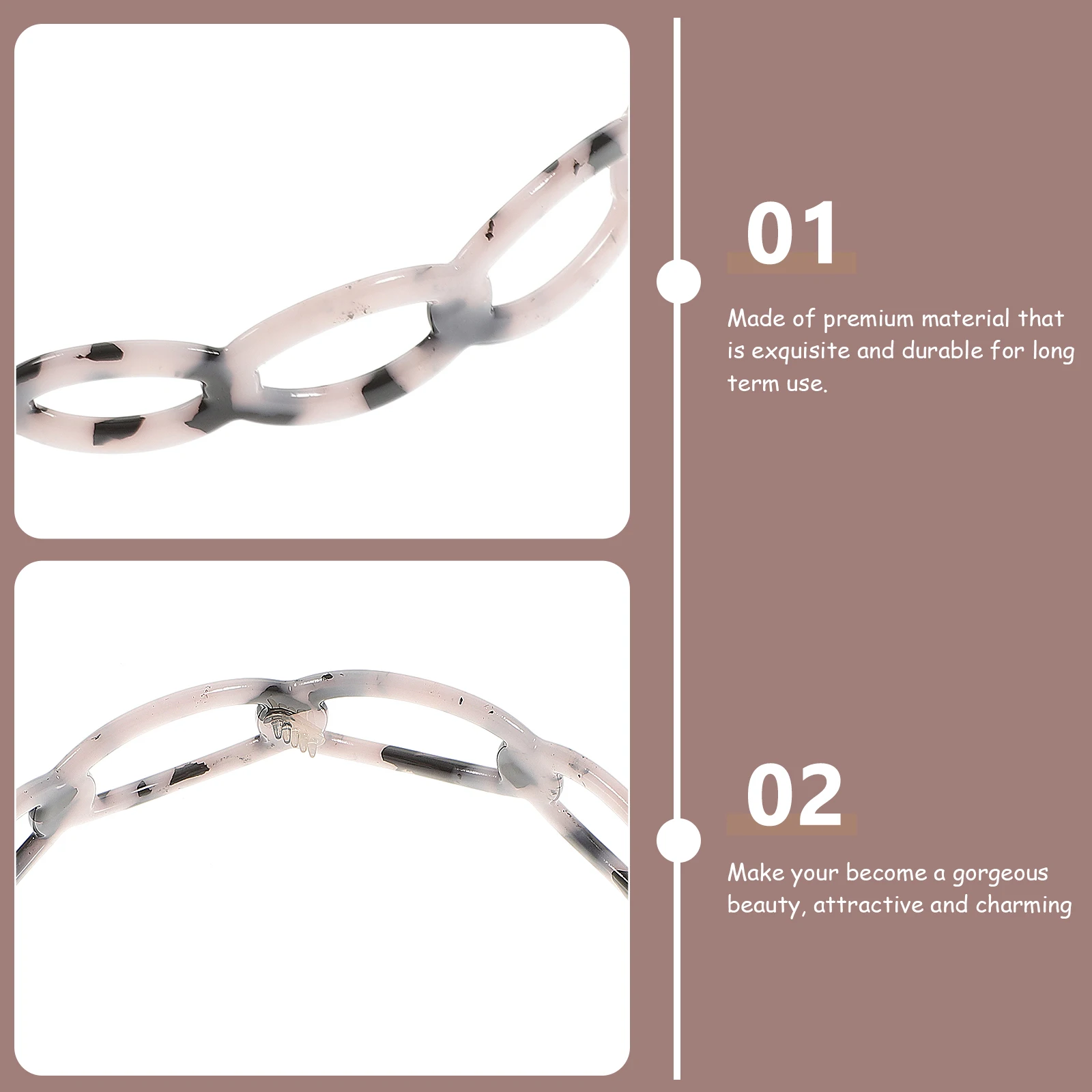 

Retro Tortoiseshell Headbands Girls Women Cute Hairband Non Slip Decorative Daily Wear Travel Party Headdress