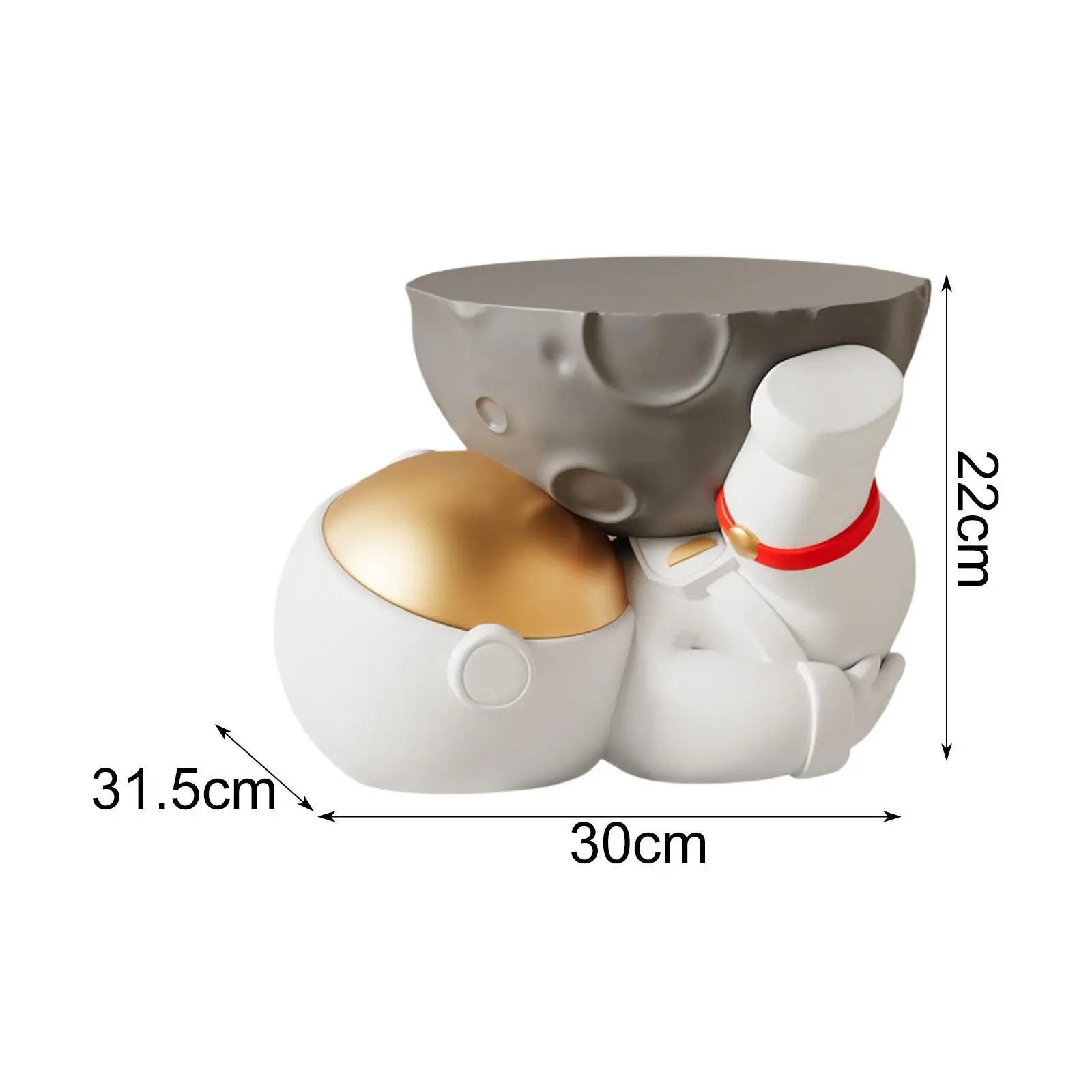 Foot Stool Small Resin Astronaut Statue Footstool Hotel Decorative Stool End Table Shoe Changing Chair for Living Room Shower