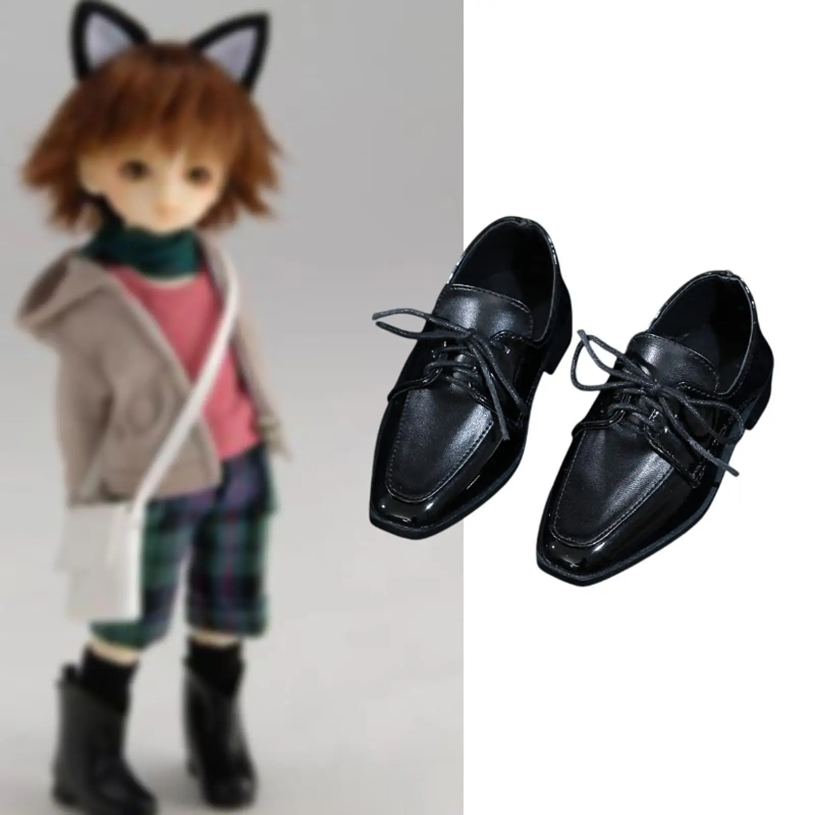 Sepatu Boneka 1:3 Sepatu Formal Alat Peraga Foto Sepatu Figur Boneka Pendidikan DIY
