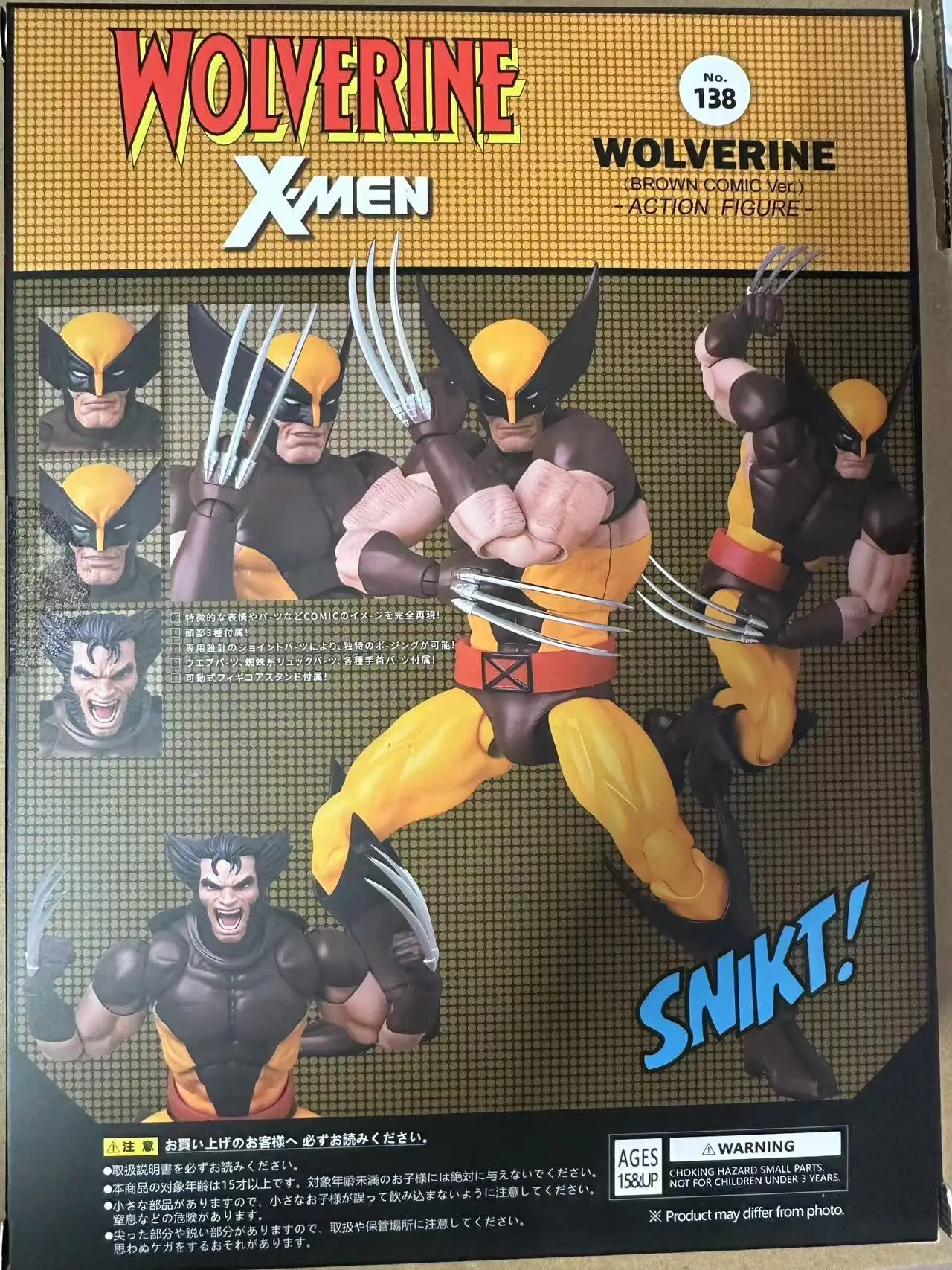 Wolverine X-Men Mafex 138 CT 1:6th Scale Posed Logan Action Figure Classic Comics Model Toys Collection Decoration