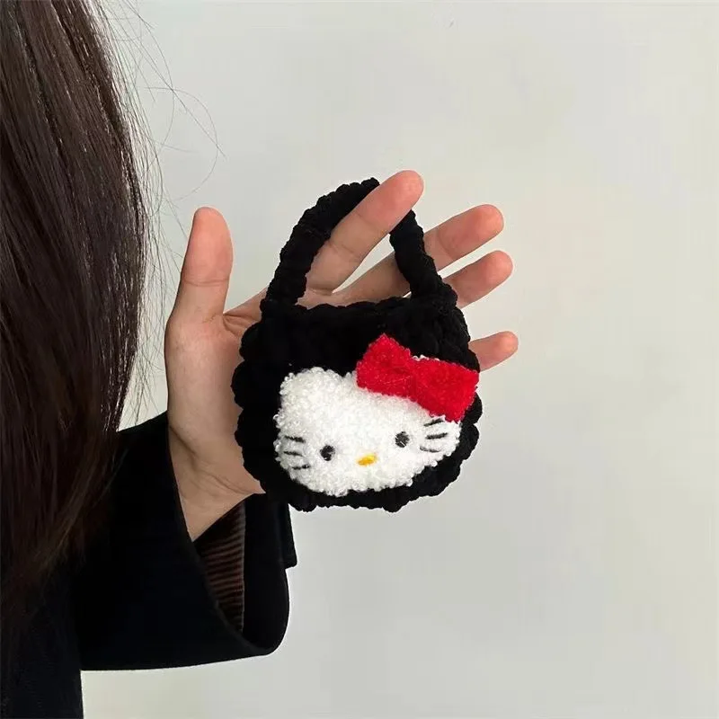 

Плюшевая кукла-брелок Sanrio Hello Kitty, подвеска для сумки/наушников, милый аксессуар, идеальный подарок на день рождения для девочек и фанатов