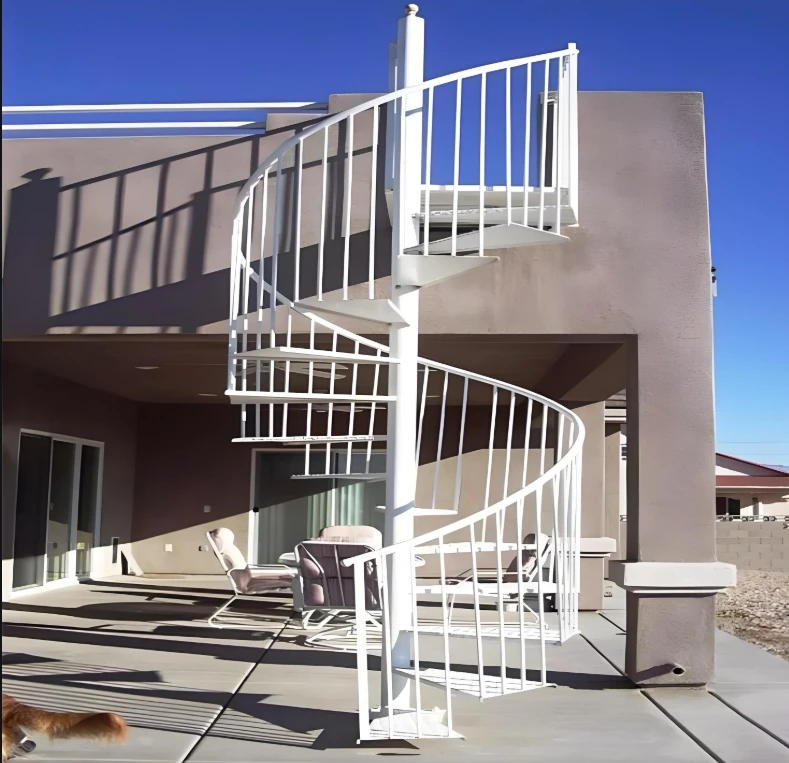 Customization Modern Design Steel Wood Spiral Stairs Hot Sale Indoor Straight Attic Stairs for Apartments Villas Homes
