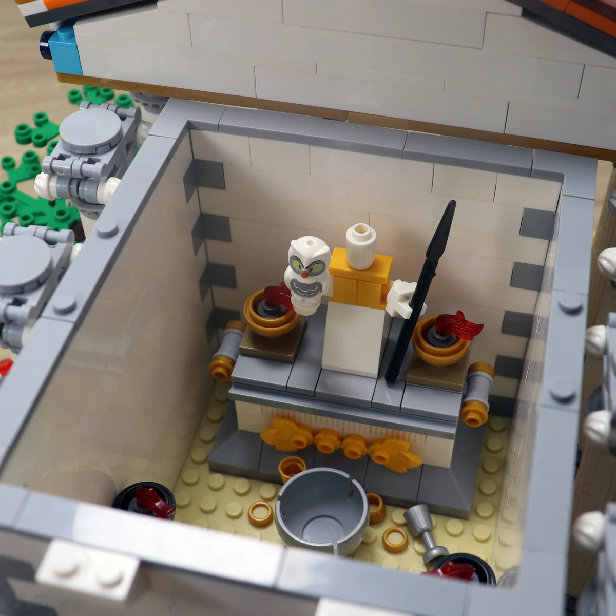 Креативные кирпичи с видом на улицу, греческий храм, строительные блоки, 1663 шт., городские игрушки для детей, подарок на день рождения