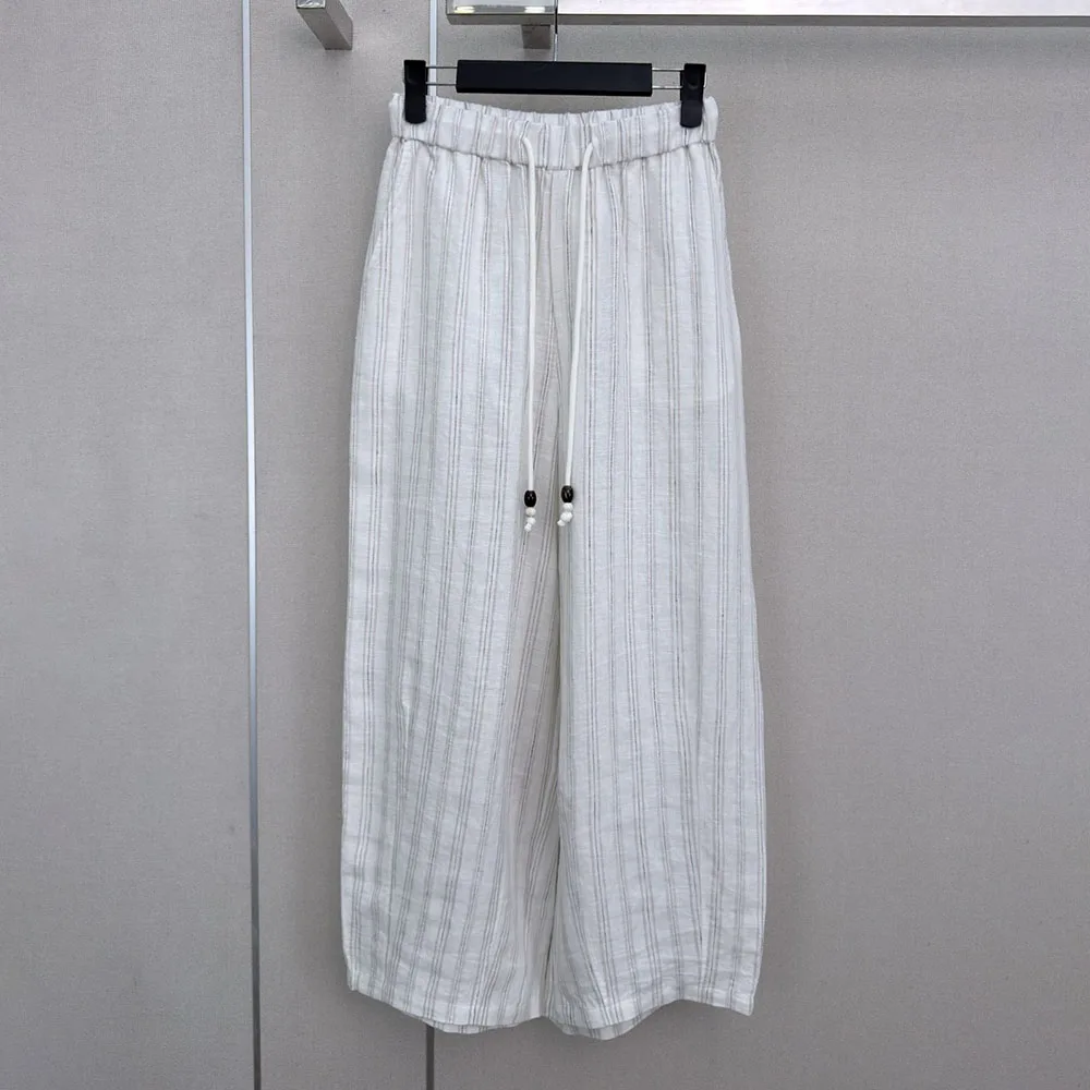 

High-quality 2026 new style women's loose and comfortable nine-inch pants with fashionable stripes design xy2650943