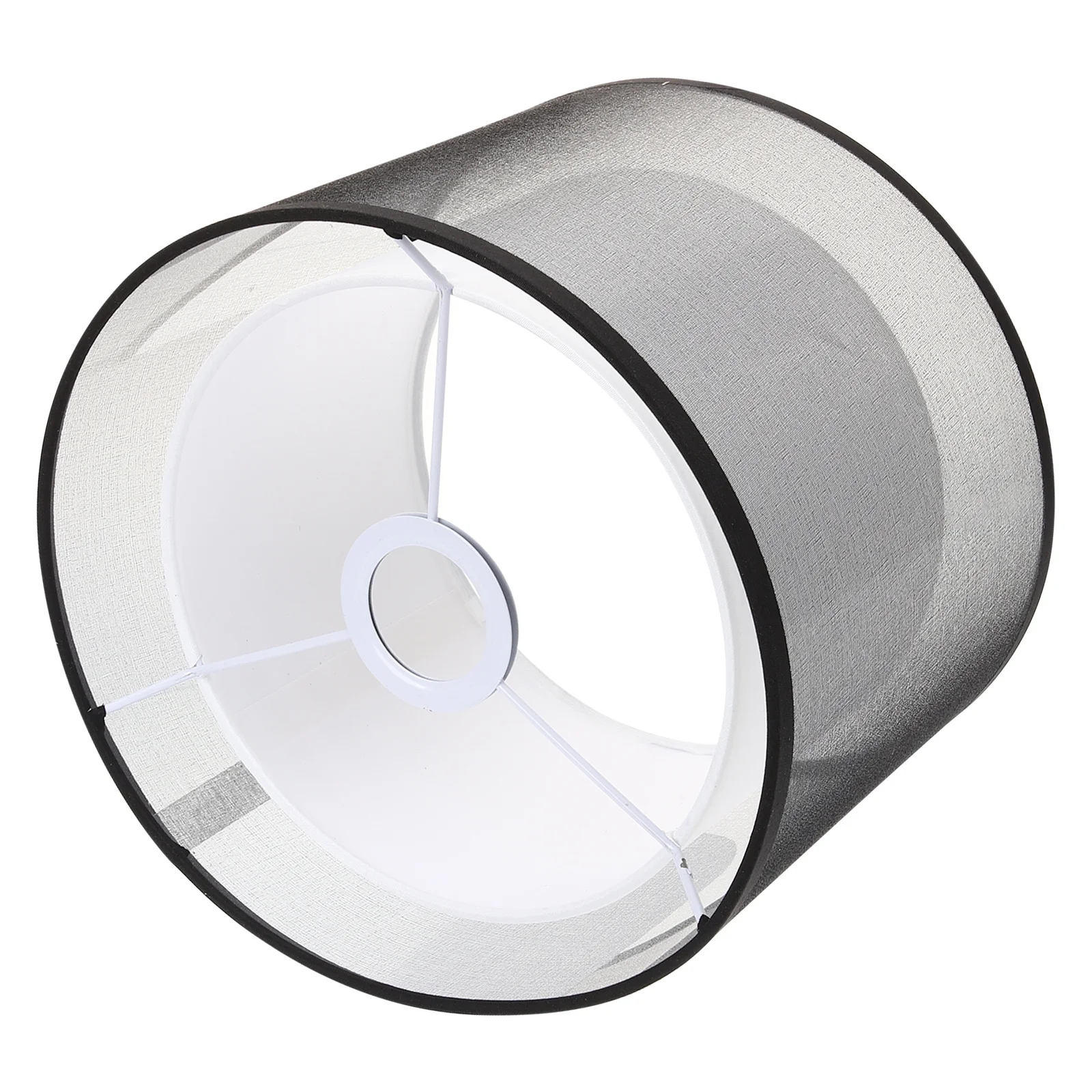 غطاء مصباح من القماش بطبقة مزدوجة عاكس الضوء المزخرف غطاء خفيف دافئ ناعم لمصباح طاولة بجانب السرير على الأرض #4