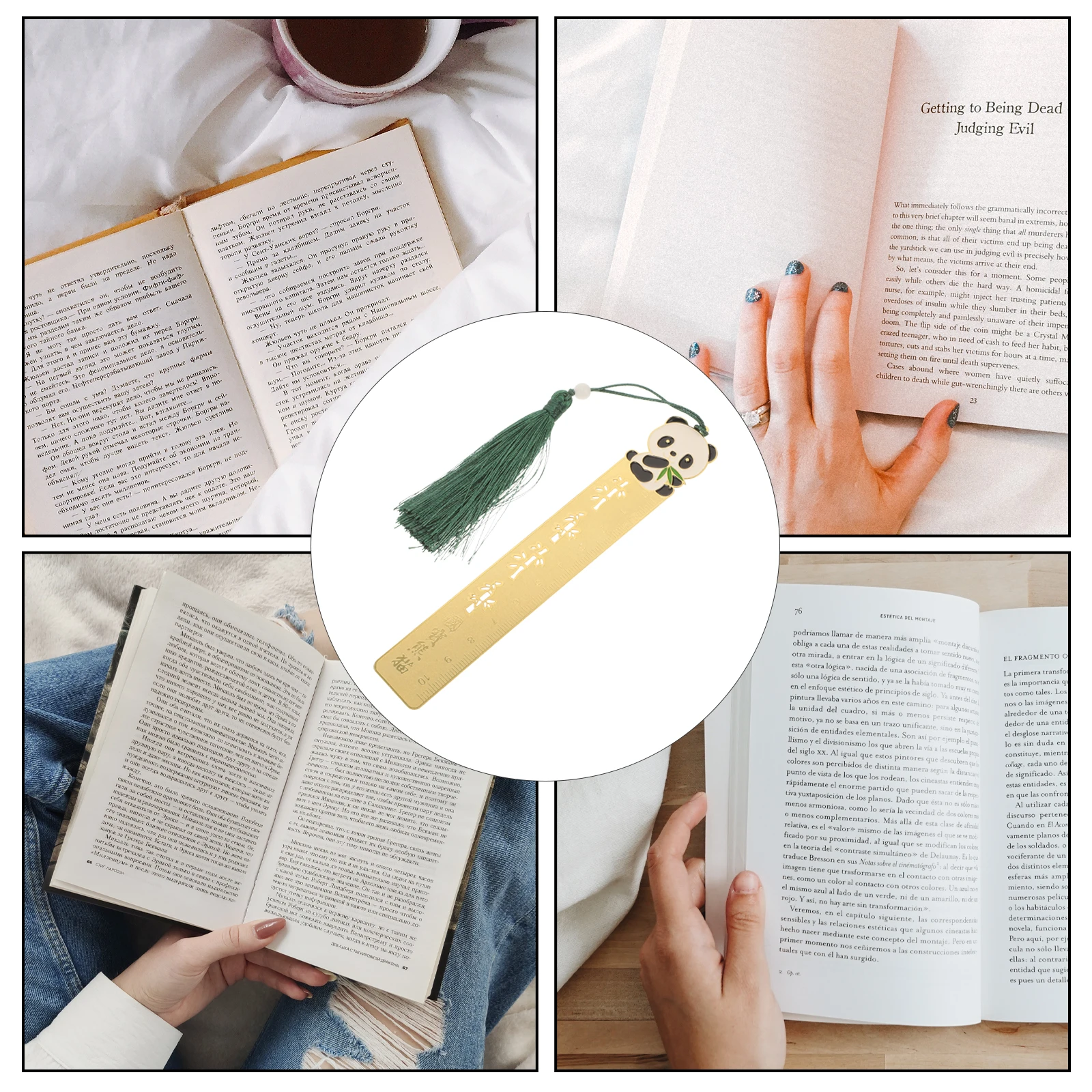 

Copper Ruler Bookmark Chinese Style Decorative Metal Book Marker for Reading and Gifting Exquisite Design Lightweight