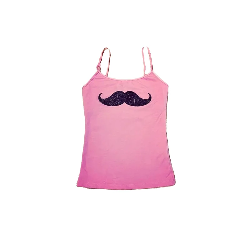 Y2k Sweet Moustache print subculture retro Millennium style casual print Summer American sexy spicy girls style camisole tops
