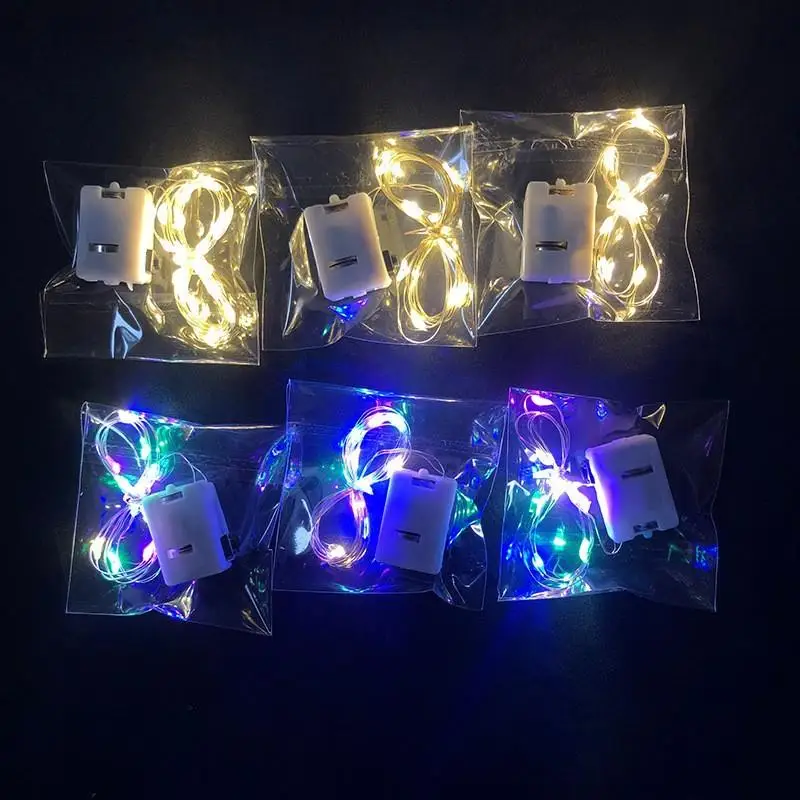 5 Pcs Battery Operated LED Fairy String Lights Flexible Copper Wire Bright Glow For Wedding Party Christmas Home Decoration