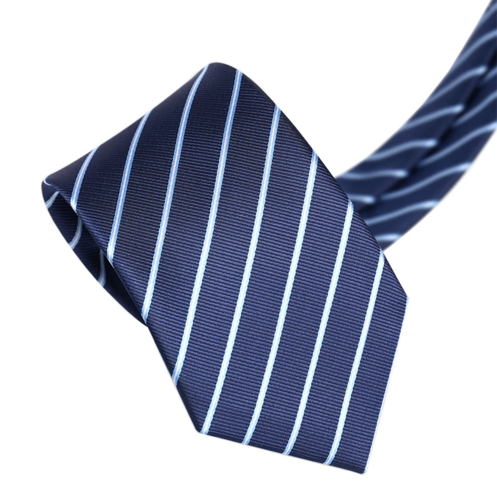 Brand Designer Fashion Classic Business Tie For Men High Quality 8 CM Blue Striped Necktie Men\'s Gift