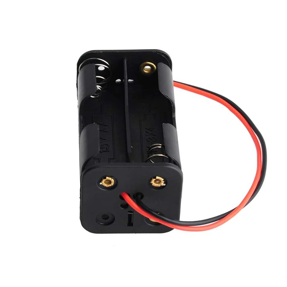 Boîtier de support de batterie avec connecteur JR, boîte de rangement pour testeur de servo RC, 4 cellules, 6V, AA, bricolage, 4 pièces