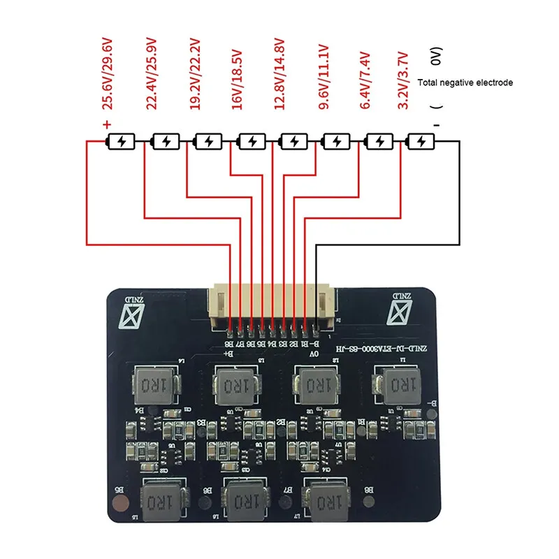 Balance 2-8S, 1,2 a, Li-ion Lifepo4