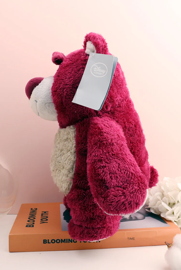 Kawaii Erdbeer-Lotso-Bär Flauschiges Spielzeug aus Toy Story 3, Cartoon-Stofftier, Niedliche Puppe, Anime-Figur, Weihnachts- und Geburtstagsgeschenk für Kinder und Mädchen, Neu – Detail 6