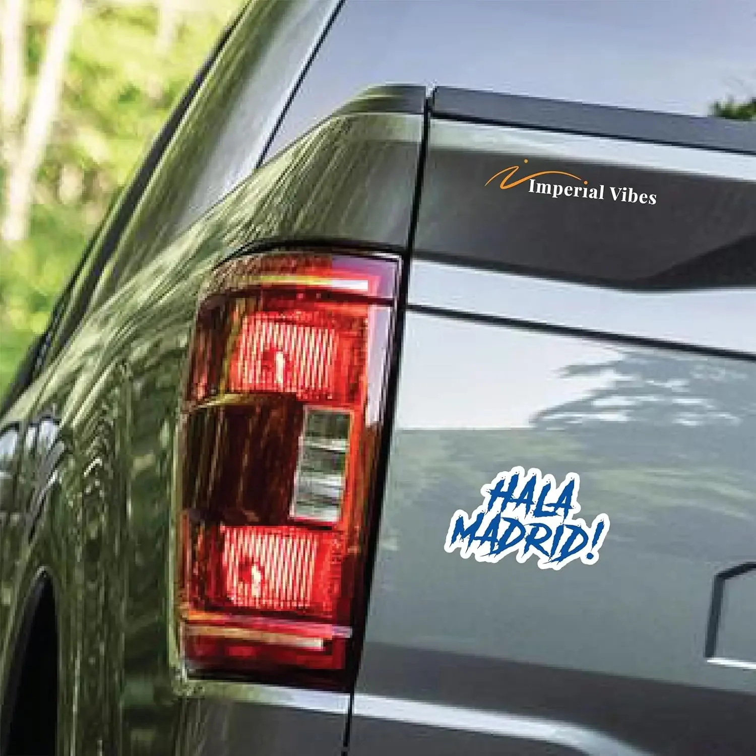 

3Pcs IMPERIAL VIBES Hala Madrid PVC Football Stickers Waterproof Removable Decal for Mobile Water Bottle Window