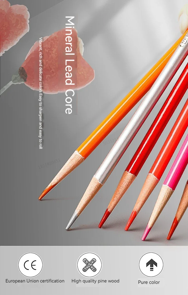 48-200 Farben Professionelle Farbige Ölstifte Aquarell-Zeichenstifte Set mit Aufbewahrungstasche Kunstbedarf – Detail 9