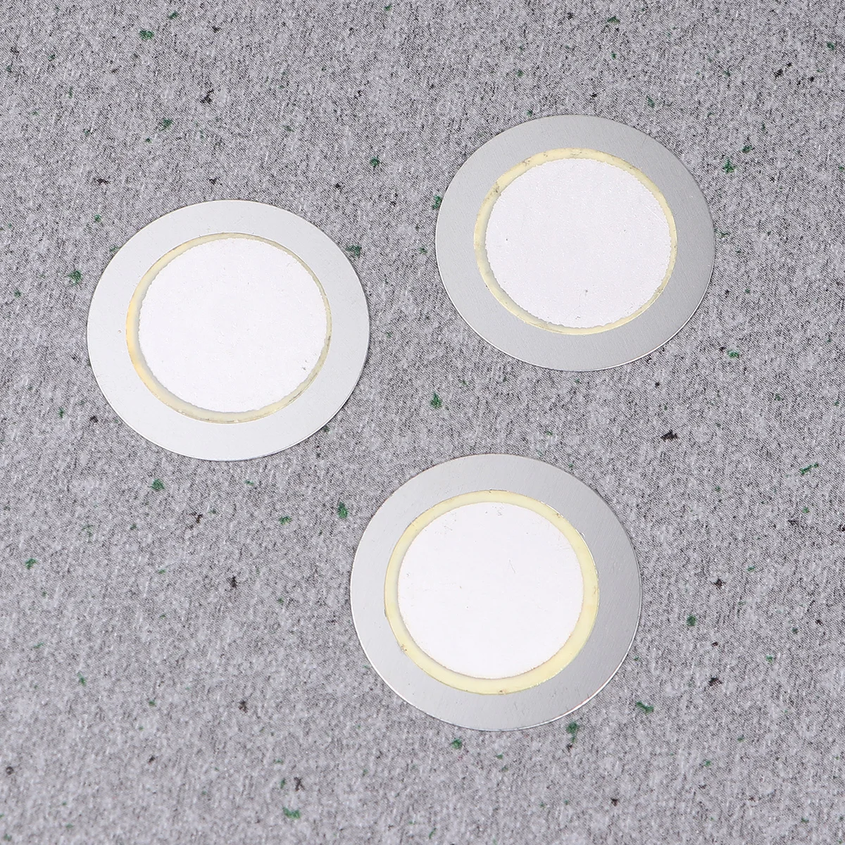

100pcs Diameter 27mm-20 Piezoelectric Iron Pieces Durable Film Gasket Components Accessories (Silver)
