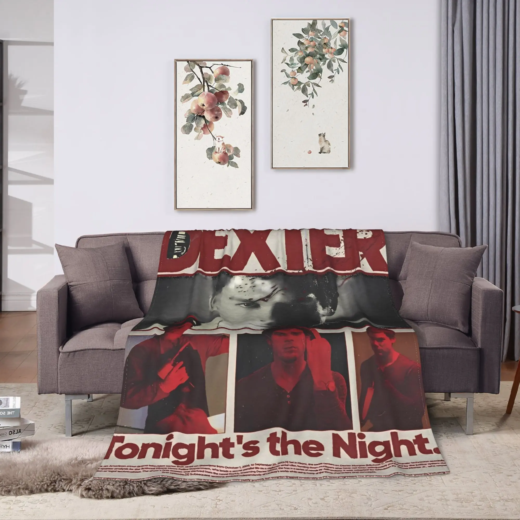 Dexter Morgan  Plush Blanket Students  Flannel Bedding Throws For Bedroom Soft Warm Design Quality Bedspread Gift Idea