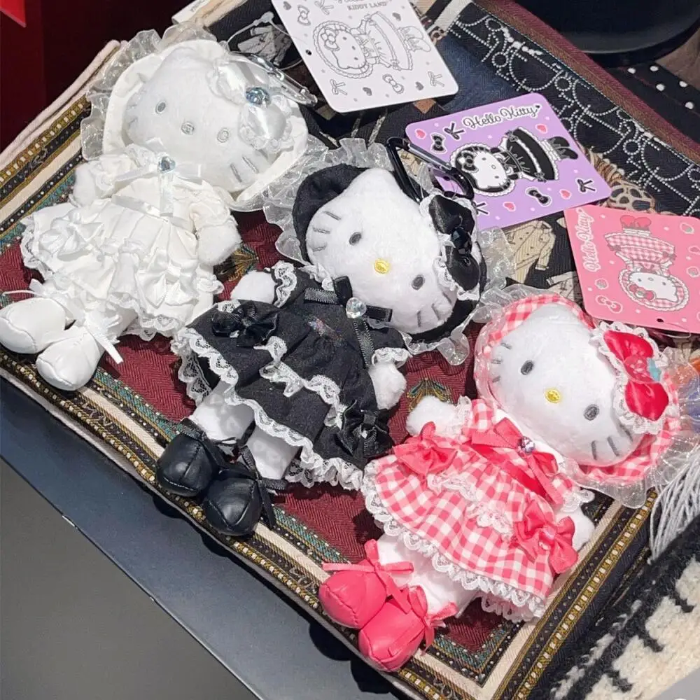 

Мягкая плюшевая кукла-рюкзак Sanrio Hello Kitty из серии Lolita, украшение для автомобиля, брелок-подвеска, подарок на день рождения для девочки