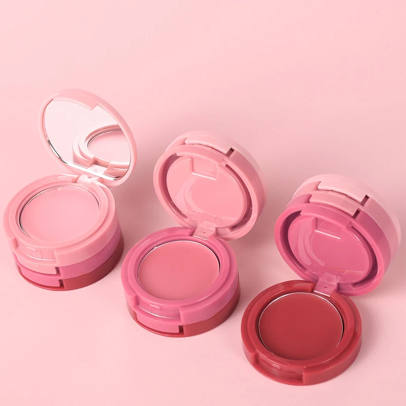 3 Colors Matte Blusher Mud Velvet Smooth Rouge Lip Mud Eyeshadow Mousse Cream Non-smudge Waterproof Lasting Pink Beauty Makeup