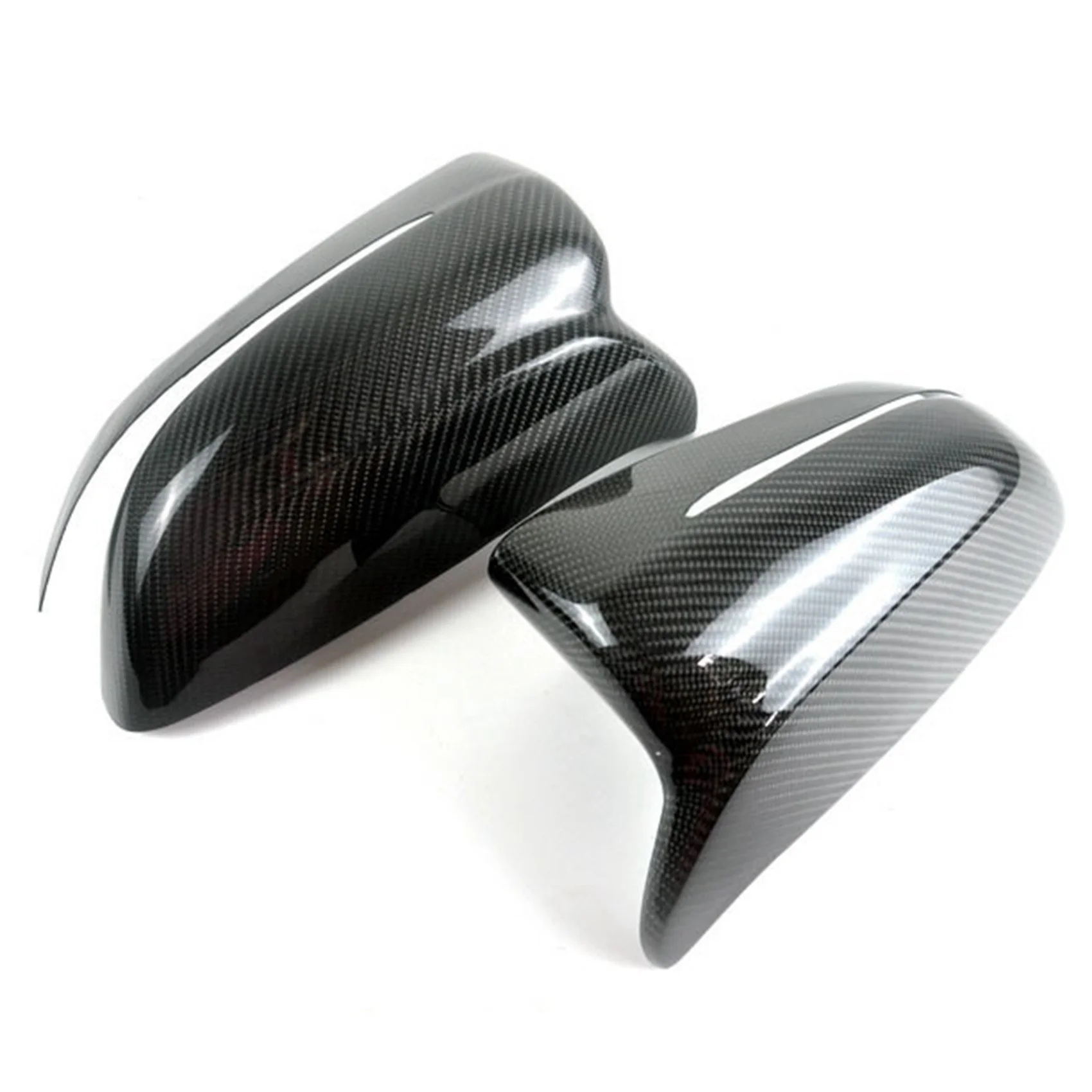 2PCS Car Rearview Mirror Cover Cap Carbon Fiber Reversing Rear View Mirror Cap for BMW- M5 F90 2018-2020