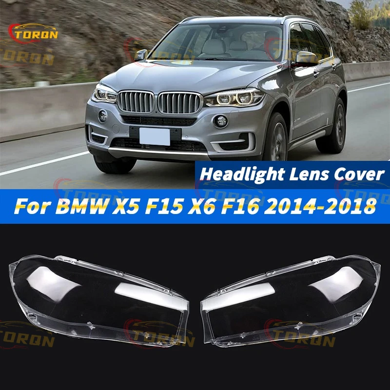 لسيارات BMW X5 F15 X6 F16 2014-2018 غطاء المصباح الأمامي للسيارة كشافات غطاء غبار للمصابيح الأمامية اكسسوارات السيارات قطع غيار السيارات #1