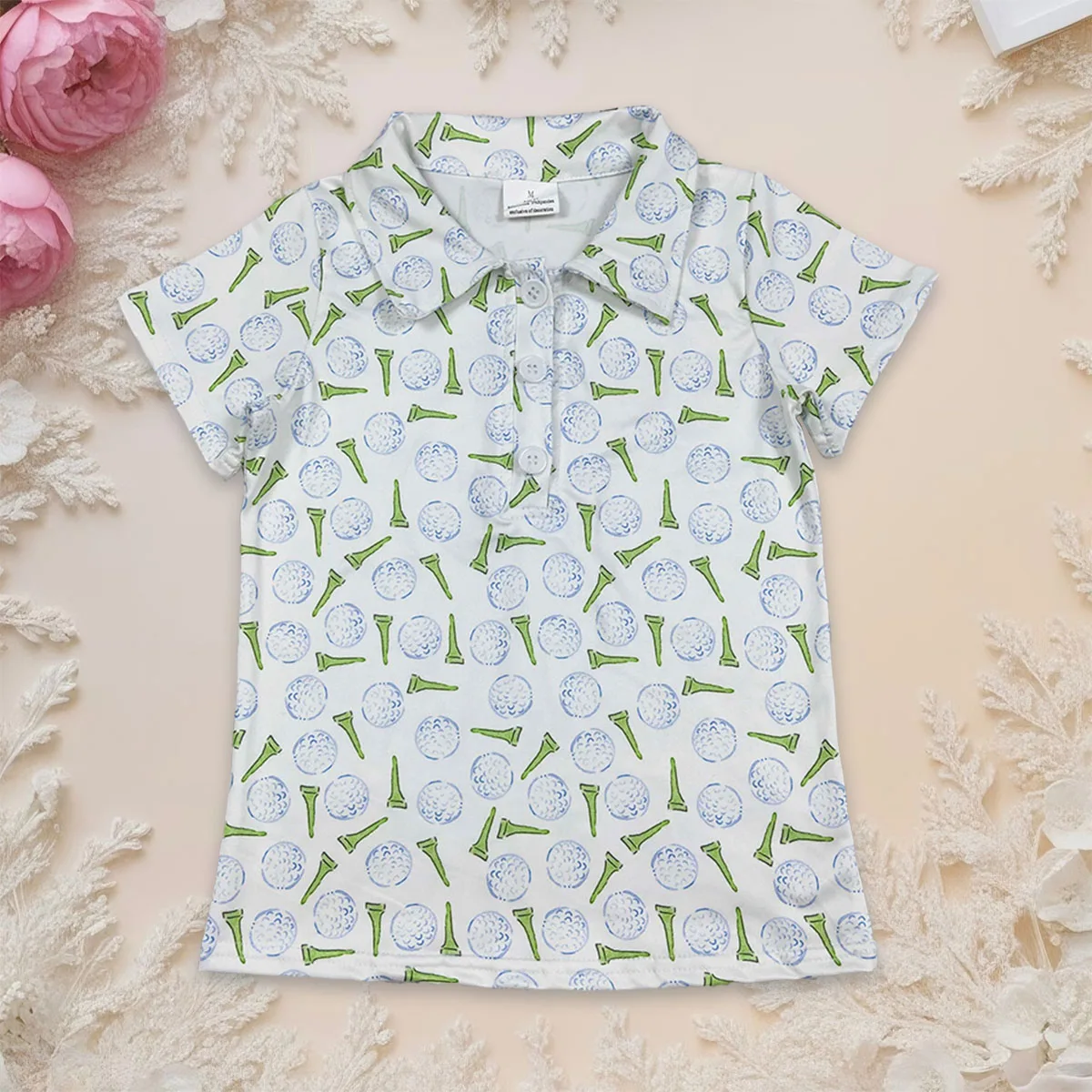 

Baby Boy Short Sleeve Golf Button Shirts Polo Top Kids Clothes Pullover T-shirt Children Infant Toddler Cardigan Wholesale