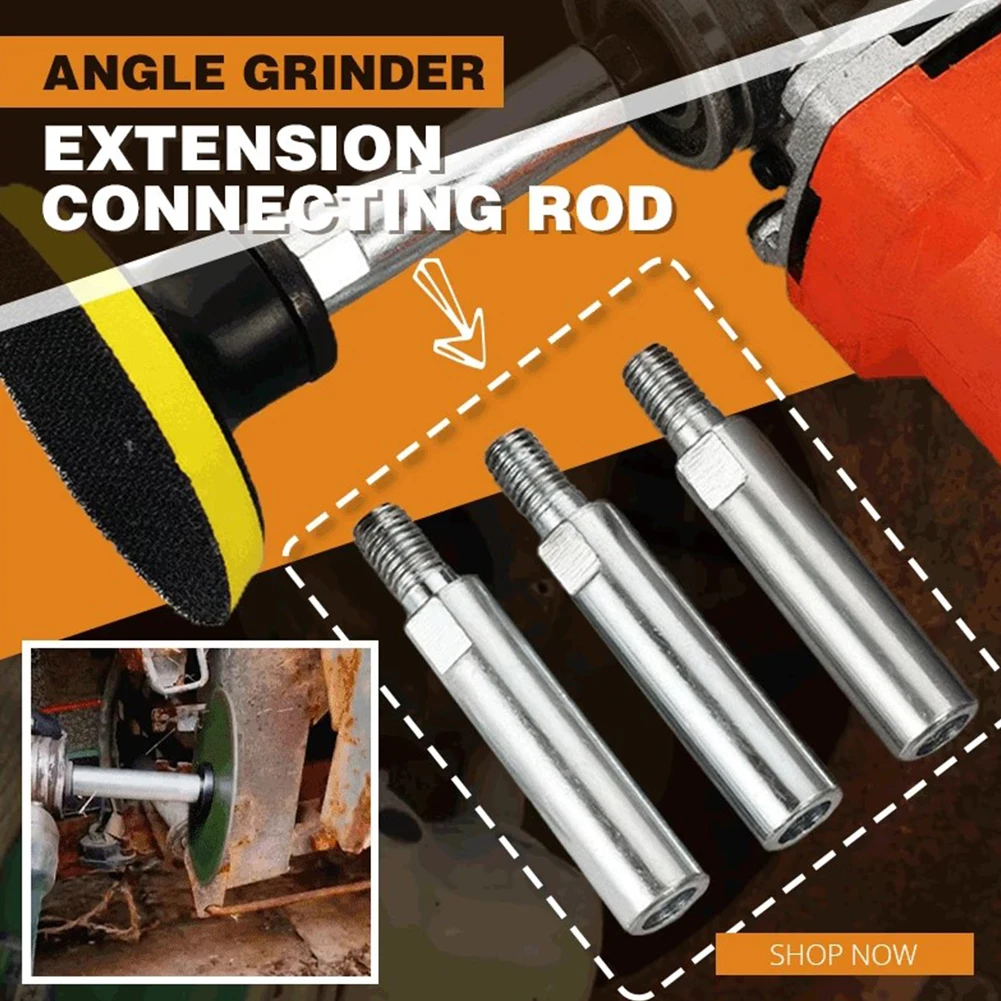 1/3 pz 80mm smerigliatrice angolare estensione biella M10 filettatura adattatore albero di estensione casa accessori di ricambio per utensili elettrici