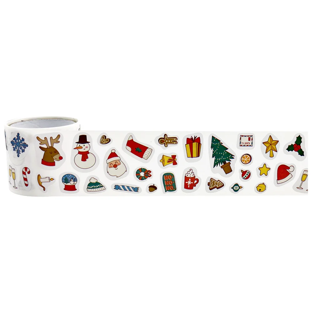 New 300pcs Cartoon Christmas-themed gift stickers reward Encourage DIY Creative children toy Self-adhesive label