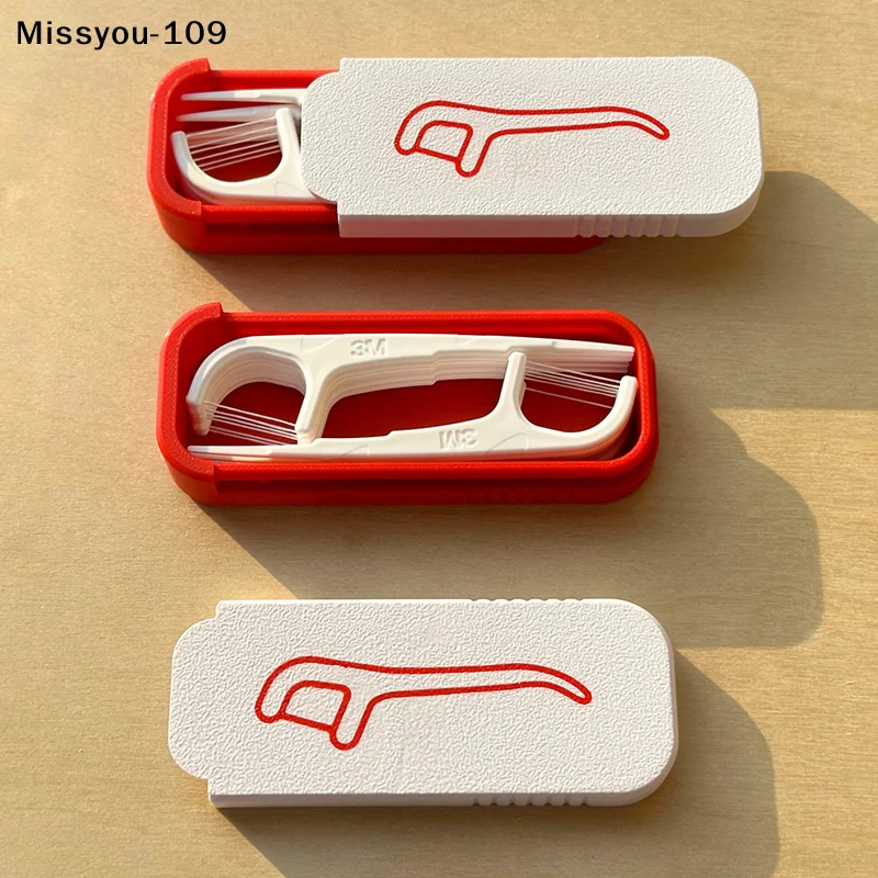 Compact Dental Floss And Toothpick Organizer – Portable Sliding Box For Home, Office, And Travel