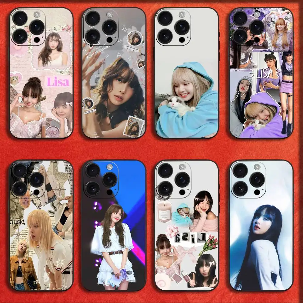 

Singer Rapper L-Lisa L-Lalisa Phone Case For iPhone 16,15,14,13,12,11,Pro,XS,Max,XR,Plus,E,Mini Black Shockproof Cover