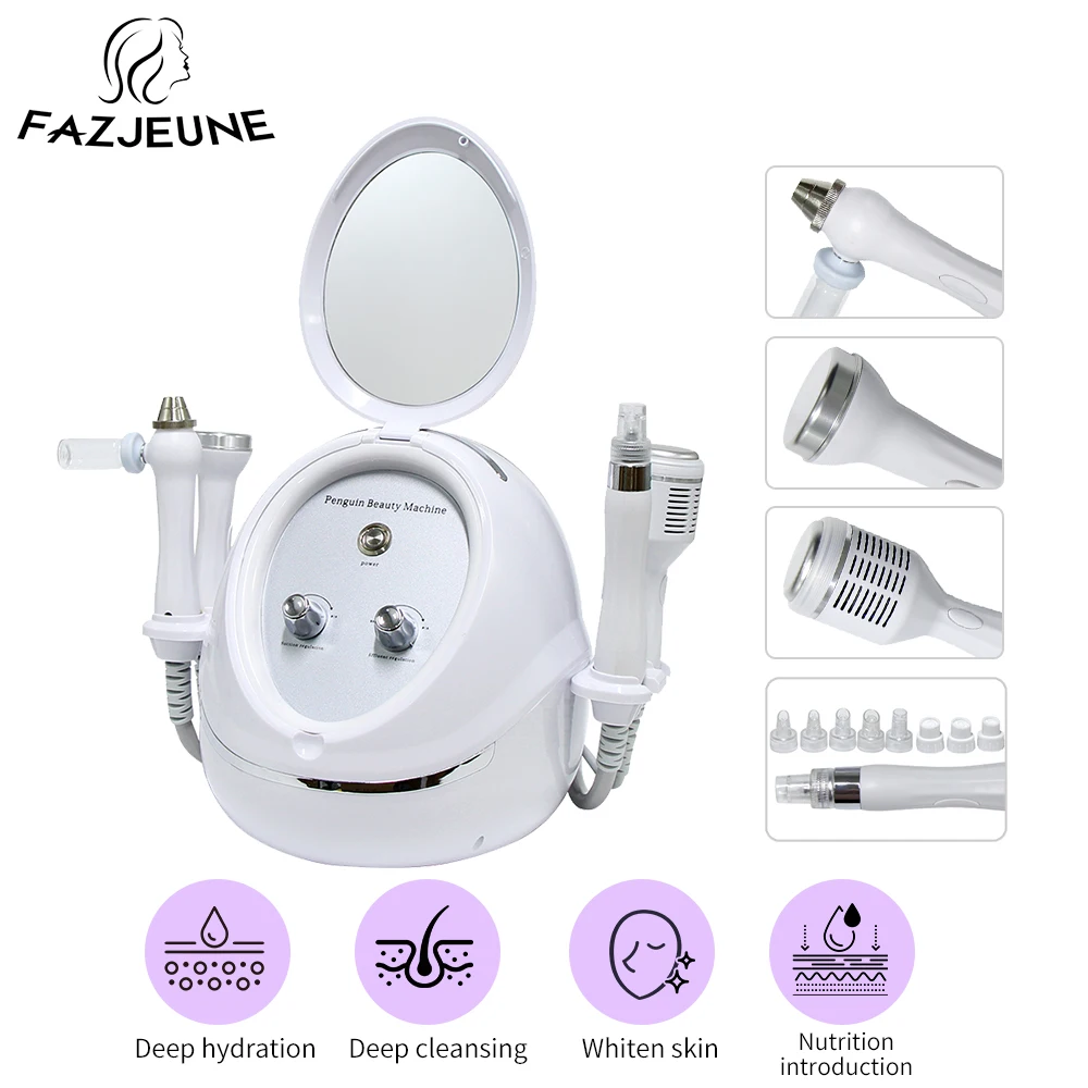 Máquina de Oxígeno 4 en 1 para Limpieza Facial, Dispositivo Antienvejecimiento, Eliminación de Piel Muerta, Recuperación de la Barrera Cutánea, Máquina Facial de Burbujas Pequeñas
