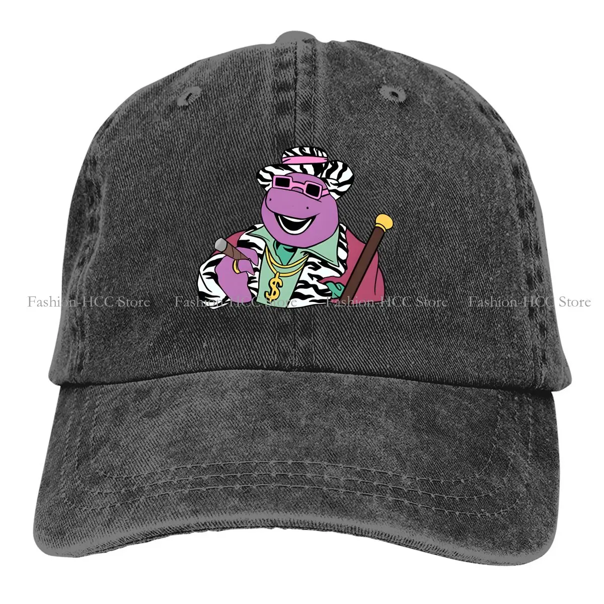 Pure Color Dad Hats P Mp Women's Hat Sun Visor Baseball Caps Barney Dinosaur Peaked Cap