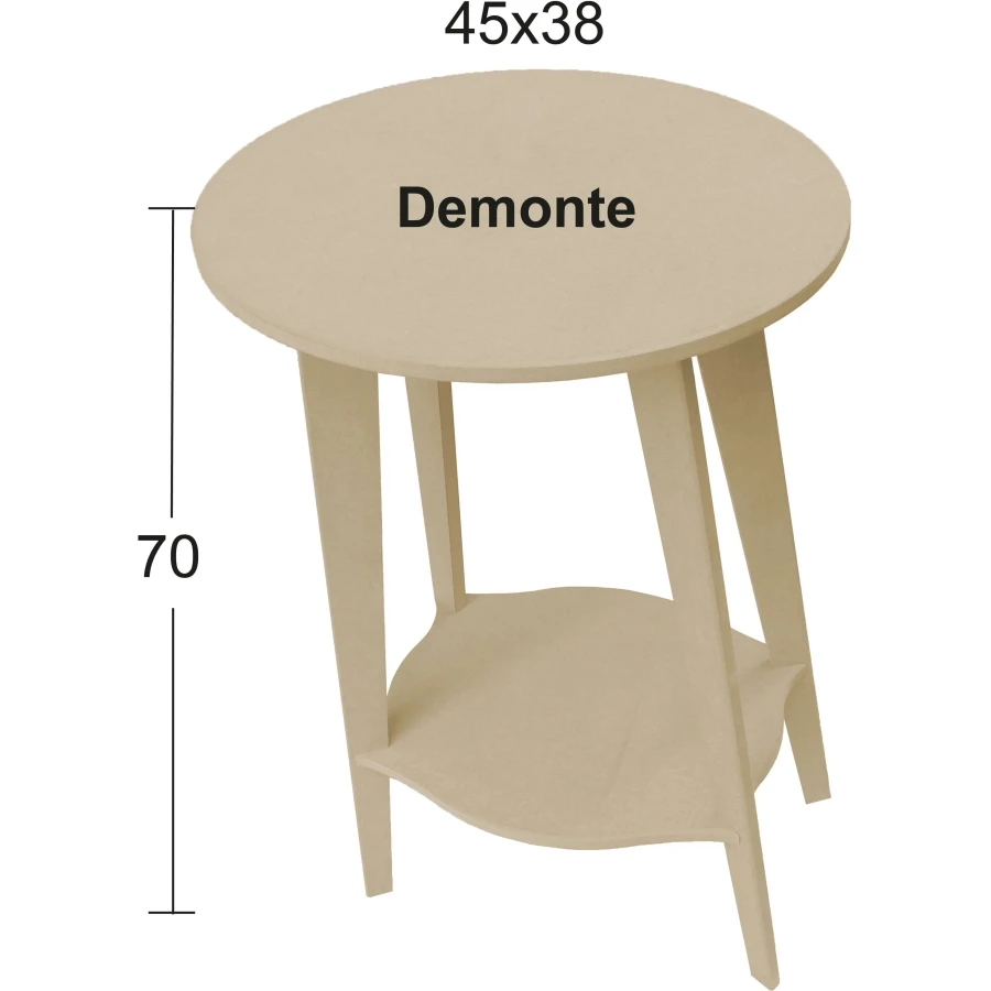 SP565 Oval demounted coffee table, raw wood Mdf coffee table