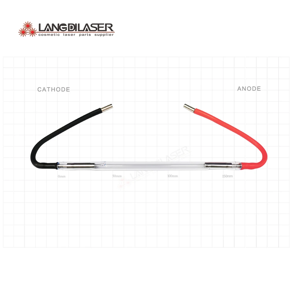 Customized YAG Laser Welding Lamp 8*100*165F With Metal Caps On Each Ending