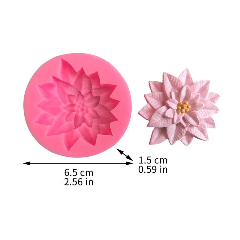 3D Simulation Orchid Silicone Mold Rose Flower Fondant Mold Phalaenopsis Candle Soap Candy Chocolate Cake Decoration Baking Tool