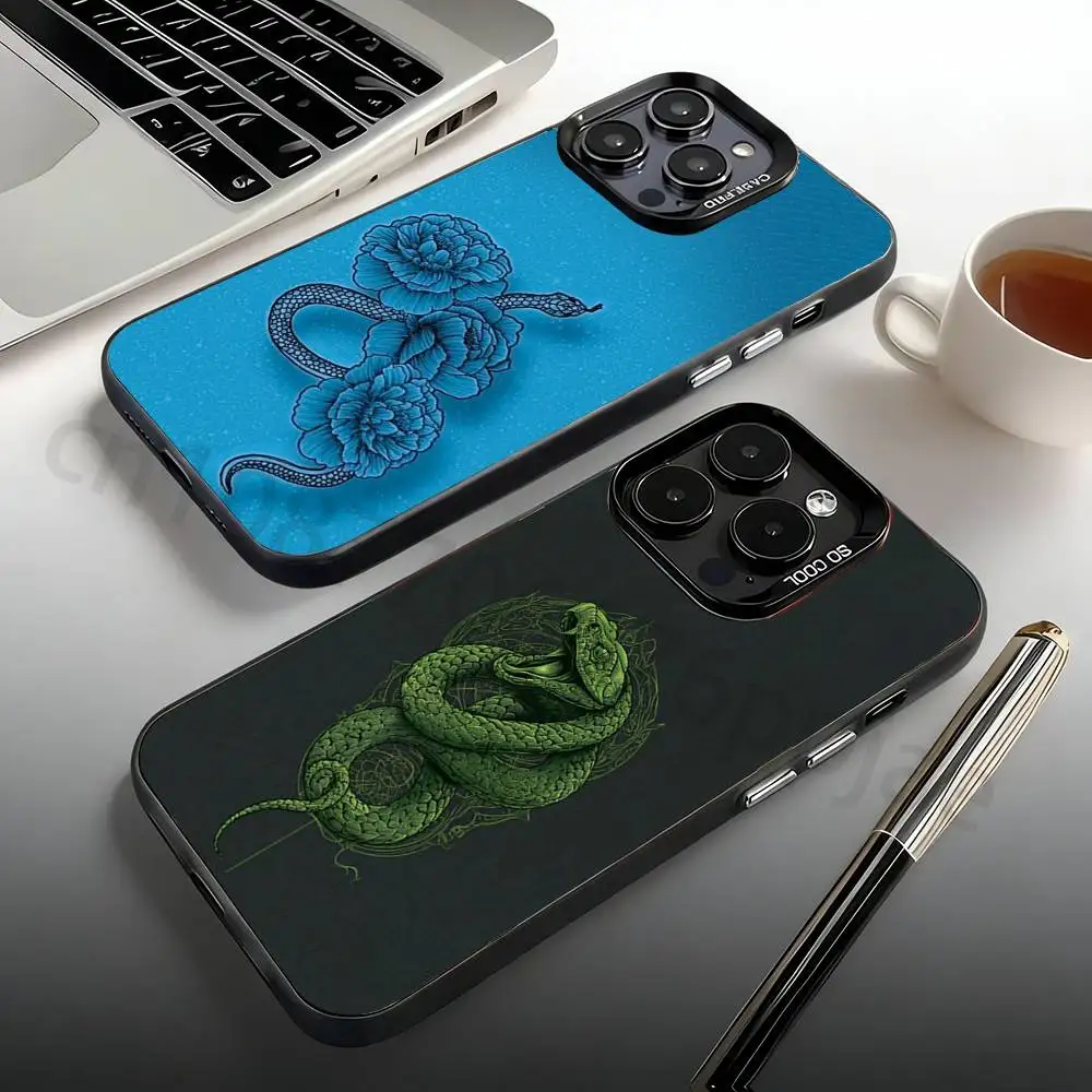 

Snake Phone Case For iPhone 17,16,15,14,13,12,11,Pro,Max,Plus,Mini Candy Matte Shockproof Cover
