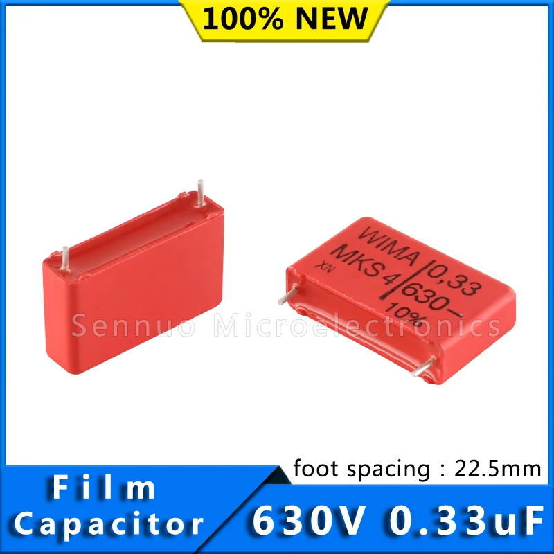 

5/10 шт. новый немецкий пленочный конденсатор WIMA MKS4 630 В 0,33 мкФ 630 В 334 шаг 22,5 мм аудио бесконечный конденсатор MKS4J 033305 Д00КССД